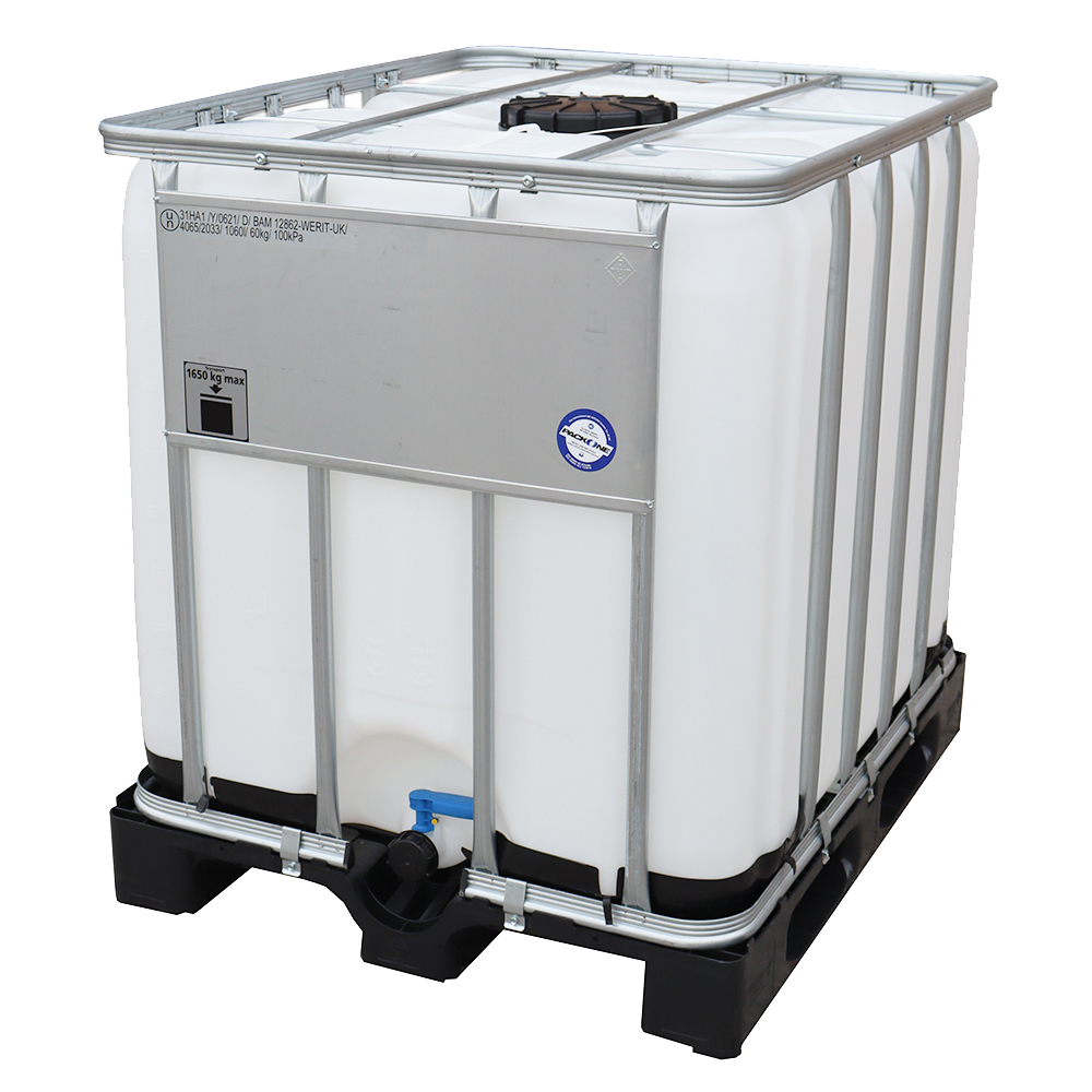 1000 Litre New IBC - 225mm Lid - Plastic Pallet - UN Approved - Direct  Water Tanks
