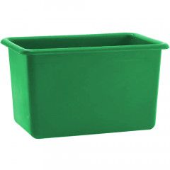 green 320 litre fish holding tank with tapered sides