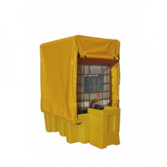 Single Covered IBC Spill Containment Pallet 