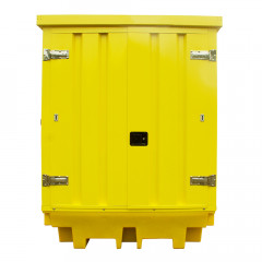 High Security Four Drum Lockable Spill Bund With Hard Cover