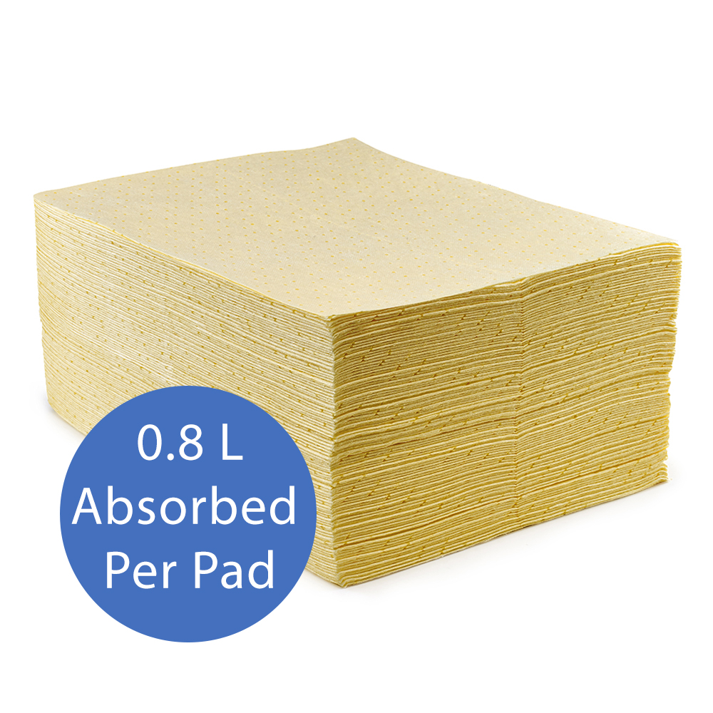 Premier Chemical Absorbent Pads - 50cm x 40cm - Pack of 100