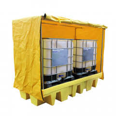 Covered Double IBC Spill Bund - 1140 Litre