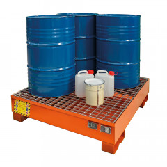 Justrite 4 Drum Steel Spill Pallet