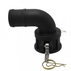 Camlock Coupler (2 inch) to (2 inch) Hose Tail 90-Degree Elbow