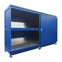 Steel Bunded Store for 8 IBC / 32 Drums